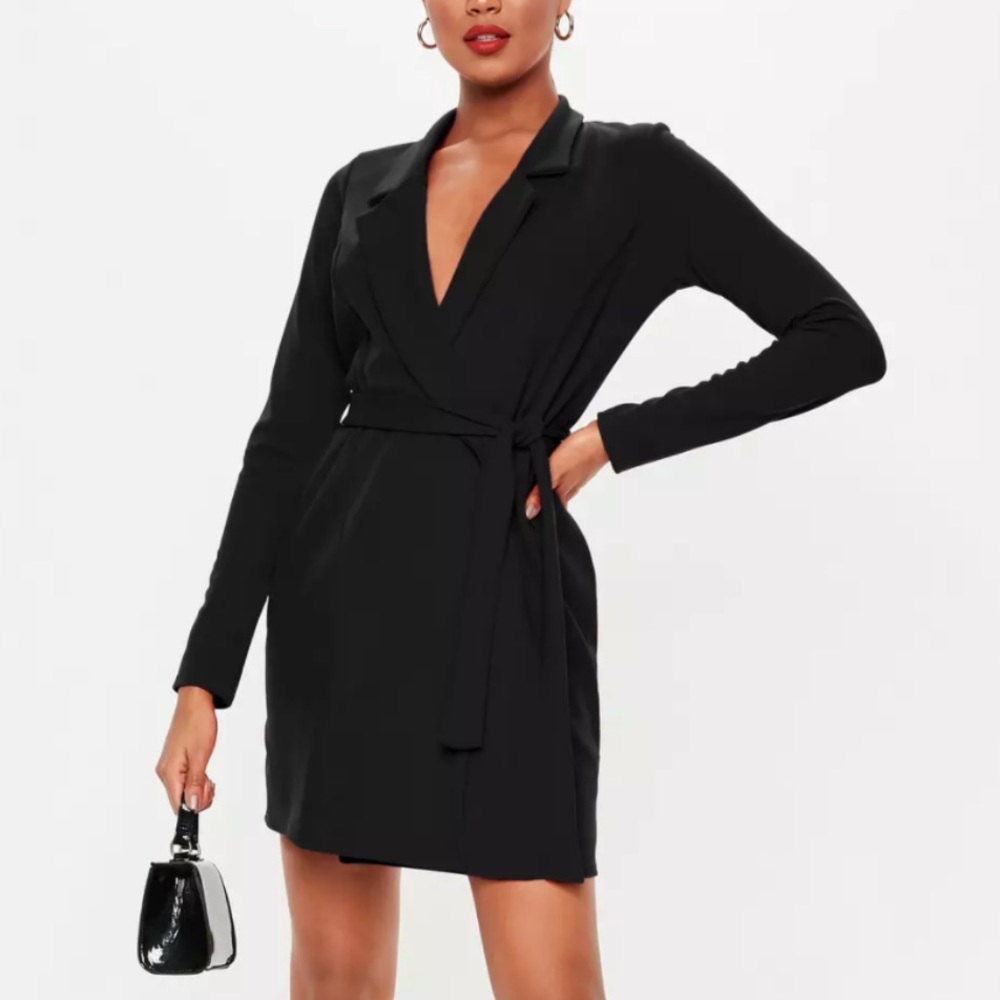 Missguided Belted Blazer Wrap Dress